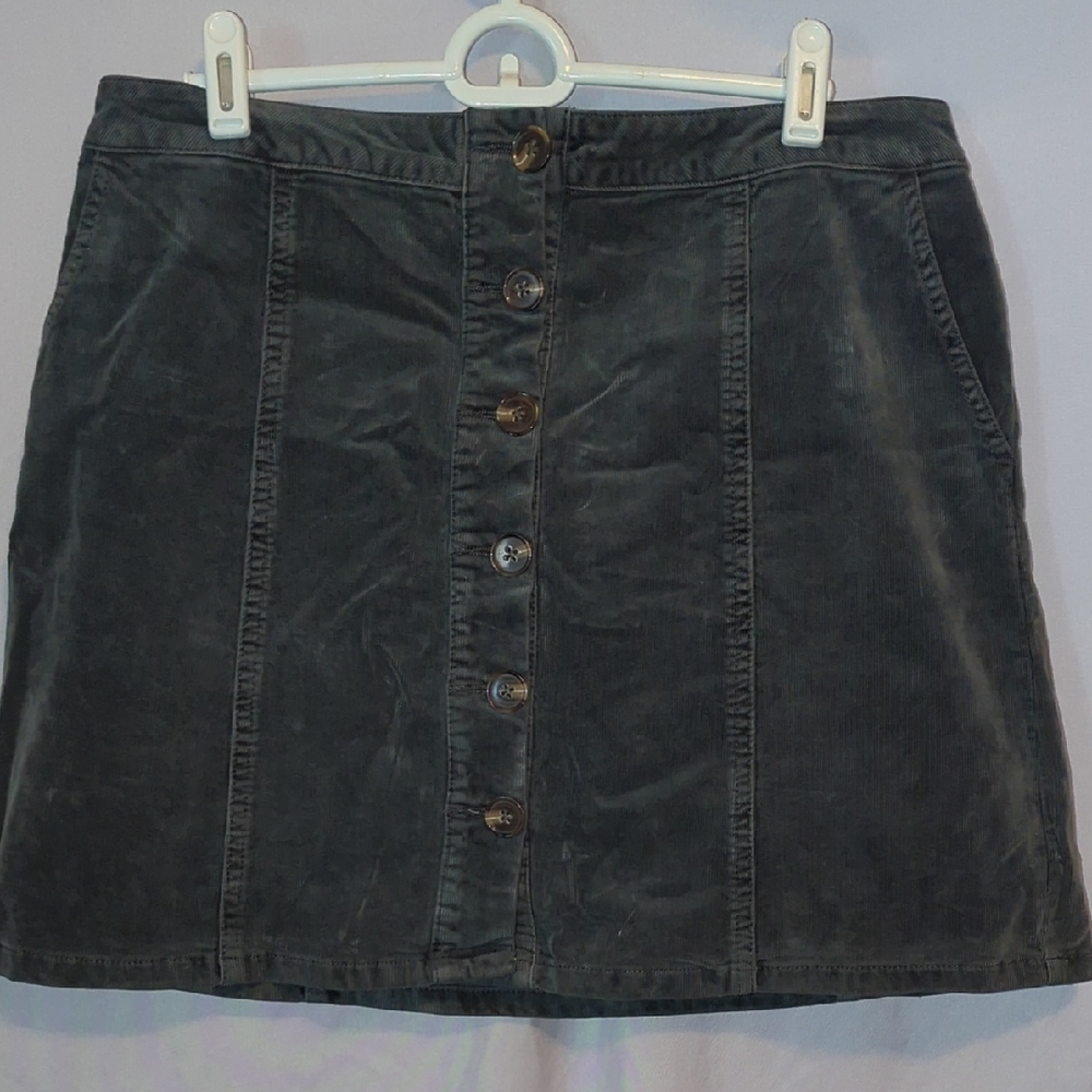 Women's Black Corduroy Skirt
